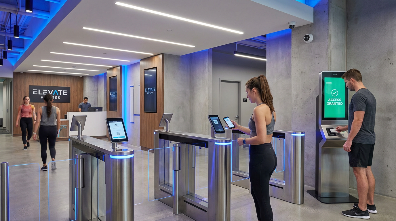 Controle de acesso digital em academia